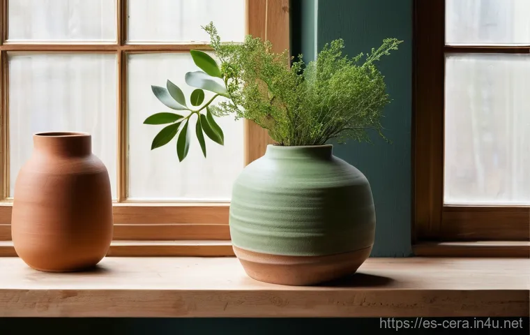 미술세라믹 이론 및 실습 - **Prompt:** A close-up, artistic shot of a ceramist's hands meticulously applying a vibrant, deep bl...