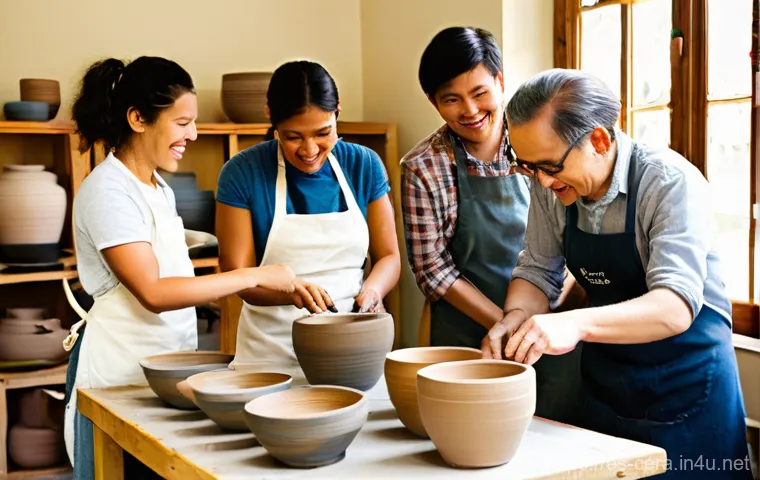 미술세라믹전문가 연봉 - **Prompt 1: "The Dedicated Ceramicist at Work"**
    A serene, sunlit pottery studio with an adult f...