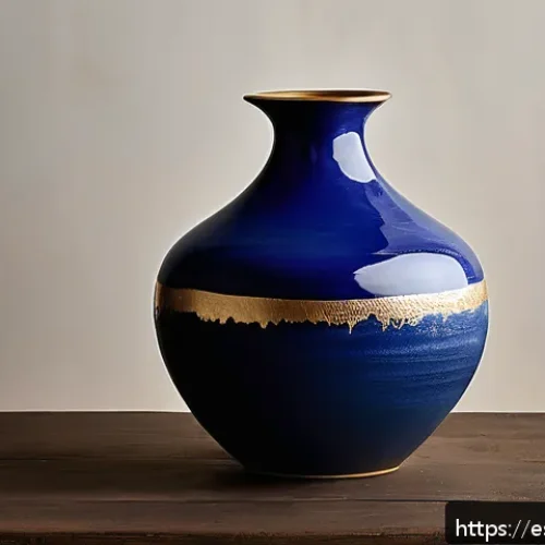세라믹 작품 평가 기준 - A contemporary ceramic vase inspired by Andalusian culture, featuring asymmetrical organic shapes wi...