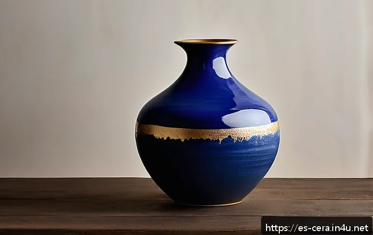 세라믹 작품 평가 기준 - A contemporary ceramic vase inspired by Andalusian culture, featuring asymmetrical organic shapes wi...