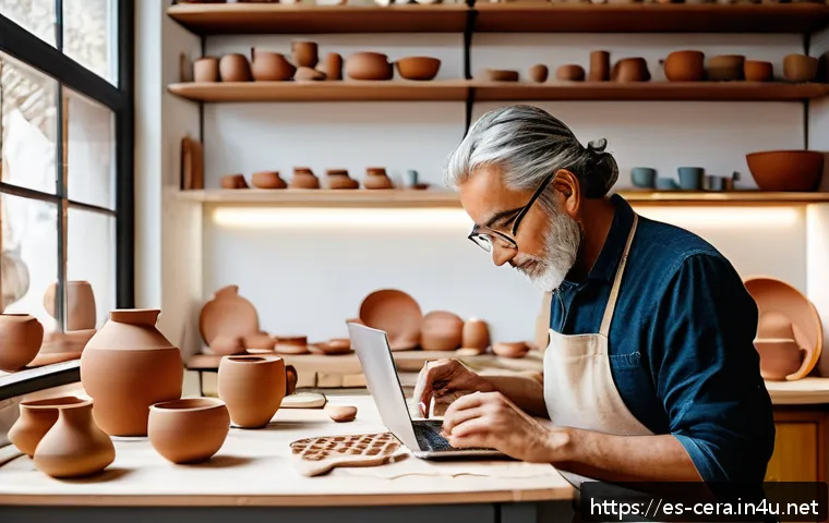 세라믹 직업 전망 - A contemporary ceramic artist&rsquo;s studio featuring a wide array of handcrafted ceramic pieces includin...